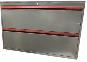 lot 140 image: Grey Lateral File Cabinet- 41 78 X 27 34, No Key