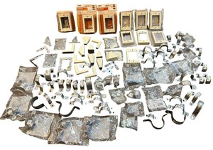 lot 150 image: Large Conduit Pipe ClampStrapsSnap Mark 500 SeriesElectrical Boxes Bundle