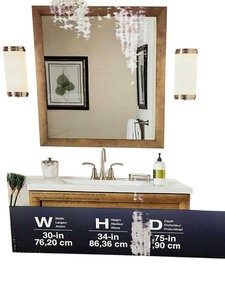 lot 018 image: Waverly Vanity Collection Mirror 30 X 34 X .75