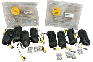 lot 242 image: Video Security Camera 100Ft 4 pack Cables Bundle, Qty 2