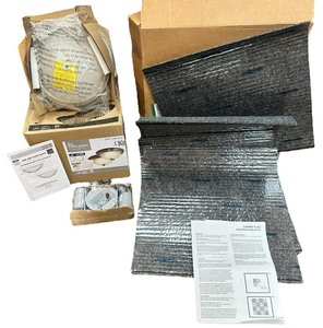 lot 254 image: Commercial Electric 11-inch LED Ceiling Flush Mount  Carpet Tiles Bundle