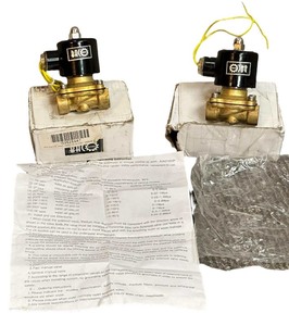lot 253 image: Bacoeng Brass Electric Solenoid Valve 12 Ac110V, Qty 2