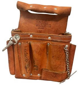 lot 250 image: Ideal 35-950 Tuff-Tote Premium Leather Tool Pouch, NO STRAP