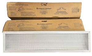 lot 043 image: Lithonia Lighting Fluorescent Light Fixture, Qty 2, C
