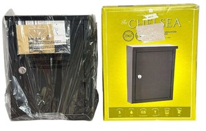 lot 224 image: The Chelsea Black Wall-Mounted Steel Mailbox, A