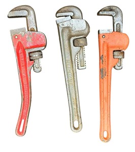 lot 200 image: Vintage Pipe Wrenches Bundle
