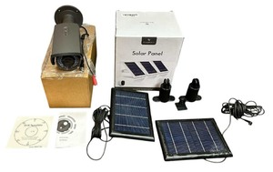 lot 210 image: Alibi IR Security Camer with Solar Panel Bundle