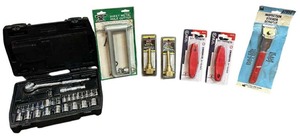 lot 277 image: ACE Socket Set  Sheet Metal Hold Cutter  KT Welding Tips  3-in-1 HandGrips Bundle