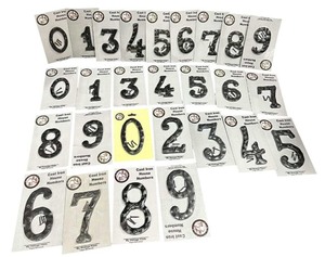 lot 264 image: Cast Iron House Numbers 4.5-5.5, Textured, by My Vintage Finds