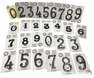 lot 265 image: Cast Iron House Numbers 4.5-5.5, Textured and Flat, by My Vintage Finds
