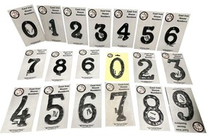lot 262 image: Cast Iron House Numbers 4.5-5.5, Textured and Flat by My Vintage Finds