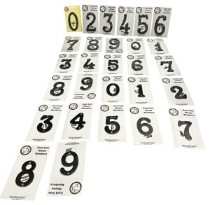 lot 261 image: Cast Iron House Numbers 4.5-5.5, Textured and Flat, by My Vintage Finds