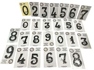 lot 260 image: Cast Iron House Numbers 4.5-5.5, Textured, By My Vintage Finds