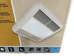 lot 289 image: Hampton Bay Silent Ventilation Fan with a LightNight Light, New in Open Box