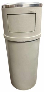 lot 352 image: Rubbermaid Commercial Trash Can with Removable Ashtray Top