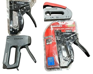 lot 339 image: Craftsman  Husky, Staple Gun Bundle, Qty 4