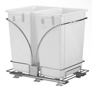 lot 147 image: Household Essentials 9 gal. Double Pull Out Trash Bins
