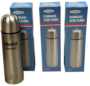 lot 387 image: Stainless Steel Flask BY Omni Ware Bundle, Qty 3