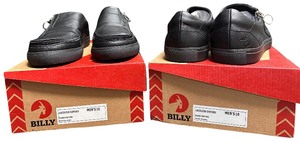 lot 382 image: Two pair SIZE 10 BILLY Footwear mens black leather Lactless Oxford shoes
