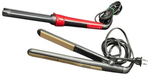 lot 383 image: Remington curling wandRemington Ultimate 1 Ceramic Flat Iron Hair Straightener
