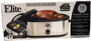 lot 305 image: Elite Platinum 18-Quart Roaster Oven