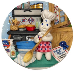 lot 55 image: Pillsbury Doughboy 3D Dilly Casserole Bread Collectors Plate
