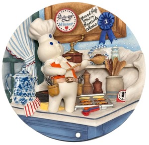 lot 051 image: Pillsbury Doughboy 3D collectors plate titled Poppin Fresh Barbecups