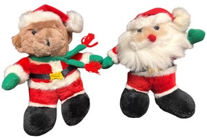 lot 224 image: vintage talking Santa Claus toys from the 1990s with vintage animated Christmas teddy bear