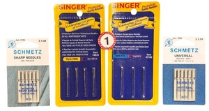 lot 428 image: New Vintage Singer and Schmetz sewing needles