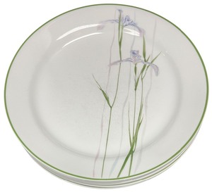 lot 129 image: Corelle 10-14 (8) Shadow Iris Dinner Plates 1986