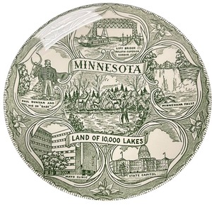 lot 359 image: Vintage Minnesota souvenir plate