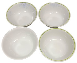 lot 121 image: Corelle 6-18 (3) Spring Meadow AKA Wildflower, made from 1978 to 1986 and (1) Winter Frost Cereal Bowls
