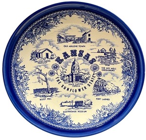 lot 354 image: Vintage Kansas souvenir plate