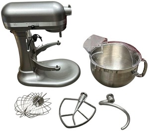 lot 024 image: Like NEW KitchenAid KP26M9XCCU 6-Quart Bowl-Lift Professional Stand Mixer, Contour Silver
