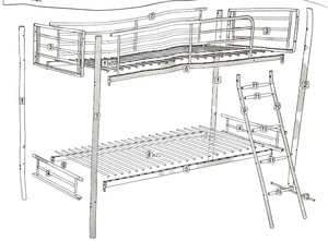 lot 298 image: NEW Alcove Chicago Bunk Bed