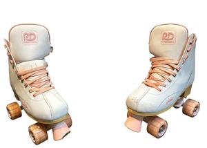 lot 101 image: PixieGirl Womens Grey And Pink Roller Skates Size 7-10