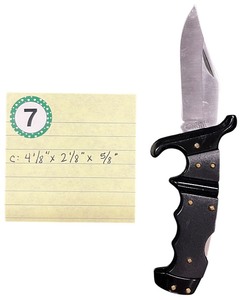 lot 407 image: Collectible Tiger knife, black, foldable