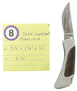 lot 408 image: Vintage 70s Valor Super Sport Seki Japan Seizo Imai Pocket Wood Lockback Knife