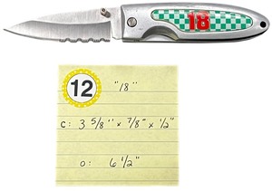 lot 412 image: Collectible NASCAR #18 folding knife