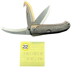 lot 422 image: Three blade survivors folding knife
