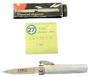 lot 327 image: Vintage Taiwan Made PAT PK-30 Classical Elegance Gravity Knife in Original Box