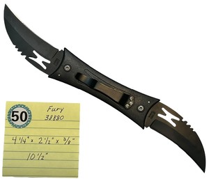 lot 350 image: Fury Stinger 38880 knife double-bladed folding knife