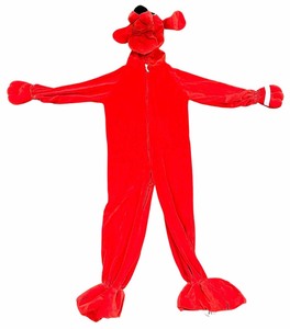 lot 205 image: Scholastic Clifford Big Red Dog Costume Boys Girls Small Unisex Plush Faux Velvet size M