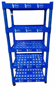 lot 007 image: Pillsbury 5-Tiered Shelf with Wheels 60H 22W 17 14D