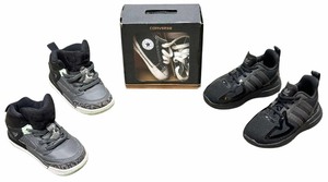 lot 041 image: Childs Adidas size 6KNew Converse size 2Jordans size 7C