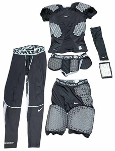 lot 038 image: Nike Pro Combat Hyperstrong padded football compression bundle