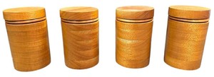 lot 154 image: Wooden Seal Jar Containers Bundle