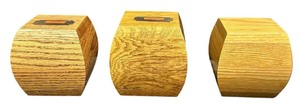 lot 160 image: Three Oak Cube Urn for Small Human or Pet ashes, up to 20 pounds