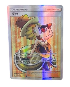 lot 074 image: NEAR MINT Nita 180181 Full Art Trainer card HOLO BEAUTIFUL