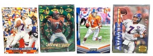 lot 091 image: NEAR MINT RARE OLD JOHN ELWAY  FOOTBALL SPORTS CARD TRADING BUNDLE